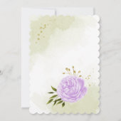  paarse bloemen groen zitkaart kaart (Achterkant)