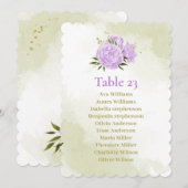  paarse bloemen groen zitkaart kaart (Voorkant / Achterkant)