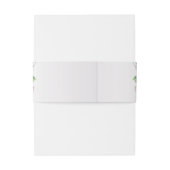 paarse bloemen groene bladeren bruiloft uitnodigingen wikkel (Achterkant Voorbeeld)