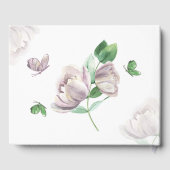 paarse bloemen groene bladeren vlinders gastenboek (Achterkant)