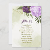 Paarse bloemen groene bladeren zitkaart kaart (Voorkant)