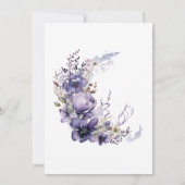  Paarse Bloemen Halve Cirkel Krans Verjaardag Kaart (Achterkant)