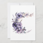  Paarse Bloemen Halve Cirkel Krans Verjaardag Kaart (Achterkant)