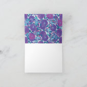 Paarse Bloemen Handgeschilderde Dankkaart (Binnen)