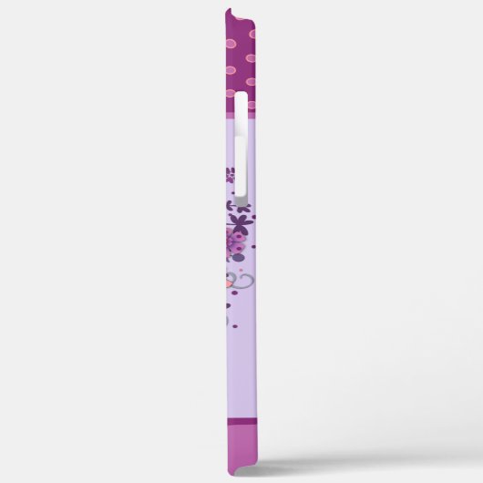 Paarse Bloemen Hart Doel Inspirivity Case-Mate iPhone Case (Achterkant / Links)