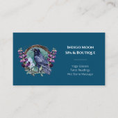 Paarse bloemen hemelse raven kristallen krans visitekaartje (Voorkant)