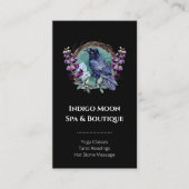 Paarse bloemen hemelse raven kristallen krans visitekaartje (Voorkant)