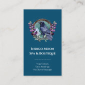 Paarse bloemen hemelse raven kristallen krans visitekaartje (Voorkant)