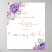 Paarse bloemen hoeveel kusjes voor de aanstaande m poster (Voorkant)