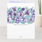 Paarse bloemen - Hongaarse naamdag Kaart (Achterkant)