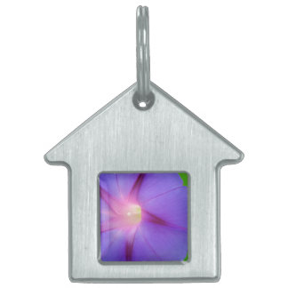 Paarse Bloemen Huisdieren Naamplaatje