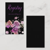  Paarse Bloemen Huwelijksregister Informatiekaartje (Voorkant / Achterkant)