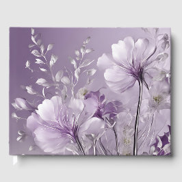 Paarse Bloemen in Bloei AI-kunst Gastenboek