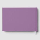 Paarse bloemen in liefdevolle herinnering gastenboek (Achterkant)