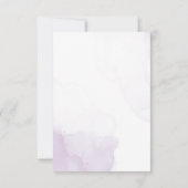 Paarse bloemen in Mason Jar Elegante bloemen bruil RSVP Kaartje (Achterkant)