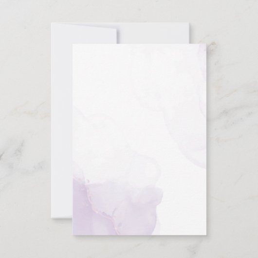 Paarse bloemen in Mason Jar Elegante bloemen bruil RSVP Kaartje (Achterkant)