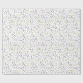 Paarse bloemen inpakpapier (Vlak)