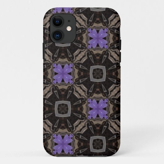 Paarse Bloemen iPhone5 Hoesje (Achterkant)