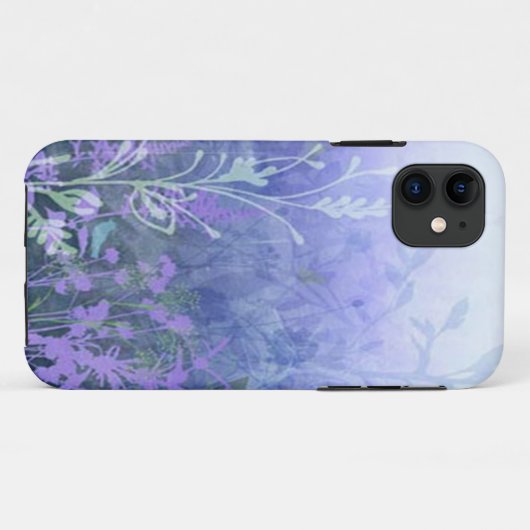 Paarse Bloemen iPhone 5G Hoesje (Achterkant (horizontaal))