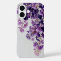 Paarse Bloemen iPhone Hoesje