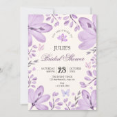 Paarse bloemen kaart (Voorkant)