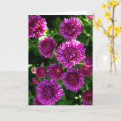 Paarse bloemen kaart (Gele Bloem)