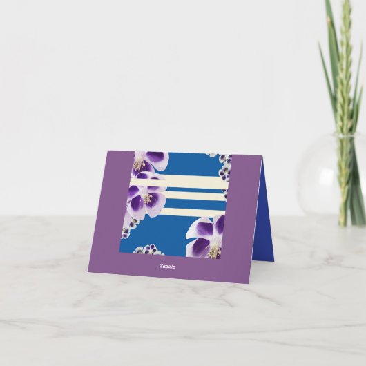 Paarse Bloemen kaart (Achterkant)