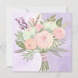 Paarse Bloemen Kaart