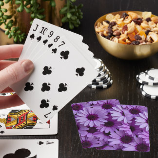 Paarse Bloemen Klassieke Speelkaarten