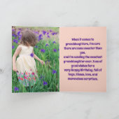 PAARSE BLOEMEN KLEINDOCHTER VERJAARDAG KAART (Binnen)