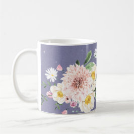 Paarse, Bloemen Koffie T-shirt Mok Drinkware