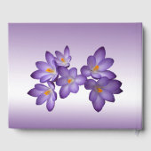 Paarse Bloemen Krokusbloem Quinceañera Gastboek Gastenboek (Achterkant)