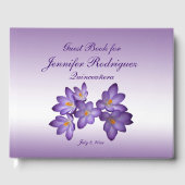 Paarse Bloemen Krokusbloem Quinceañera Gastboek Gastenboek (Voorkant)