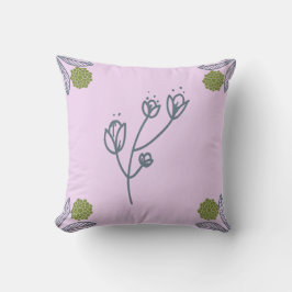 paarse bloemen kussen