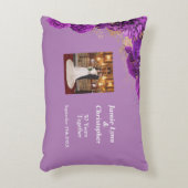 Paarse bloemen kussen voor huwelijksjubileum (Voorkant(Verticaal))