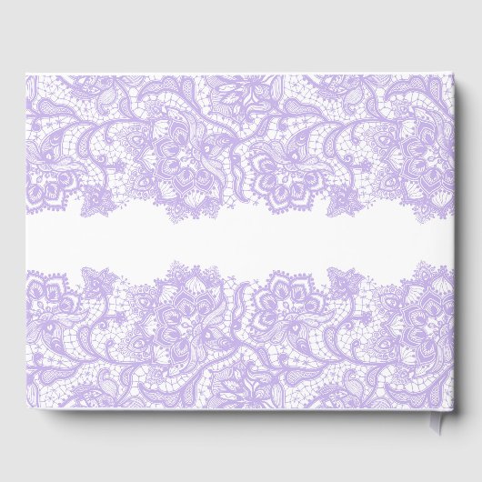 Paarse Bloemen Lantaarn bruiloft Gastenboek (Achterkant)