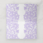 Paarse Bloemen Lantaarn en Kant Plaatskaartje (Binnenkant ongevouwen)