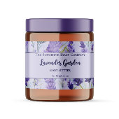 Paarse Bloemen Lavendel Garden Cosmetics Jar Label Waterfles Etiket