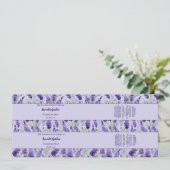 Paarse Bloemen Lavendel Tuin Zeep Buikband Kaart (Staand voorkant)