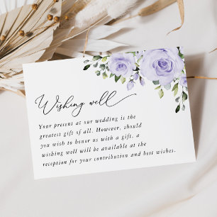 Paarse bloemen, Lila bloemen, Boho, goed wensen Informatiekaartje