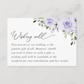 Paarse bloemen, Lila bloemen, Boho, goed wensen Informatiekaartje (Voorkant)