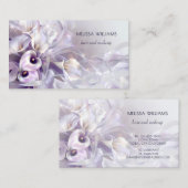 Paarse Bloemen Luxe Visitekaartje (Voorkant / Achterkant)
