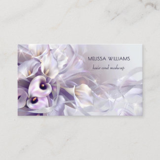 Paarse Bloemen Luxe Visitekaartje