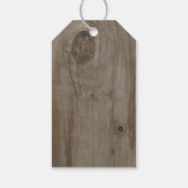 Paarse Bloemen Mason Jar Rustiek hout Cadeaulabel (Achterkant)