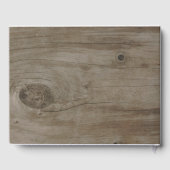 Paarse Bloemen Mason Jar Rustieke Bruiloft Gastenboek (Achterkant)