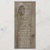 Paarse Bloemen Mason Jar Rustieke Trouwprogramma's Programmakaart (Achterkant)