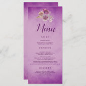 Paarse Bloemen Menu (Voorkant / Achterkant)