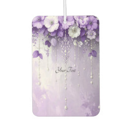 Paarse Bloemen met Hangende Parels Luchtverfrisser