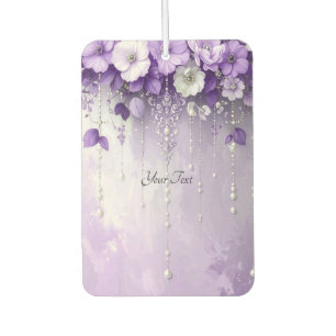 Paarse Bloemen met Hangende Parels Luchtverfrisser