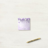 Paarse Bloemen met Hangende Parels Post-it Notitie Post-it® Notes (Op bureau)